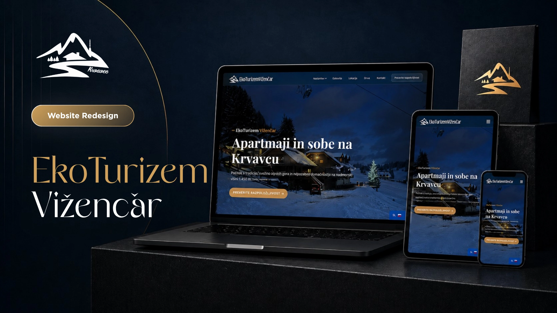 EkoTurizem Viženčar website redesign cover